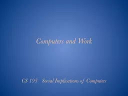Computers and Work