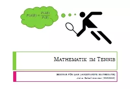 Mathematik im Tennis