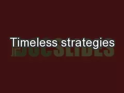 Timeless strategies
