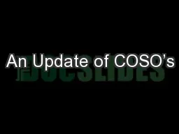 An Update of COSO’s