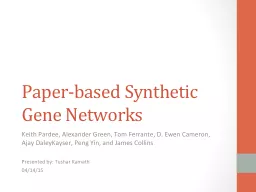 Paper-based Synthetic Gene Networks