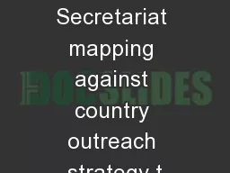 GFF Secretariat mapping against country outreach strategy t