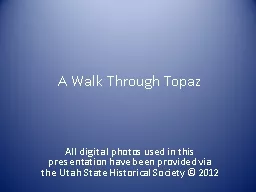 A Walk Through Topaz