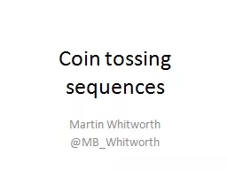 Coin tossing sequences