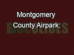 Montgomery County Airpark: