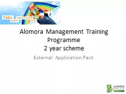 Alomora Management Training Programme