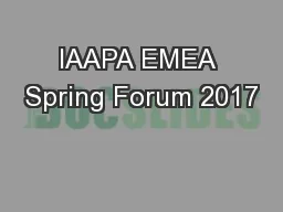 IAAPA EMEA Spring Forum 2017