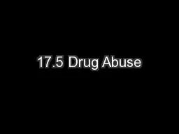 17.5 Drug Abuse