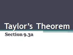 Taylor’s Theorem