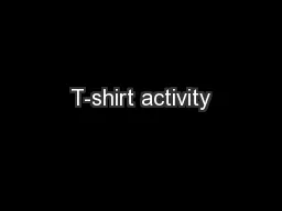 T-shirt activity