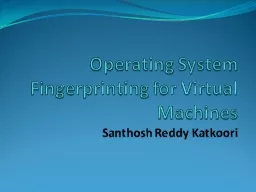 Operating System Fingerprinting for Virtual Machines