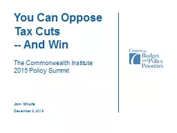 You Can Oppose Tax Cuts