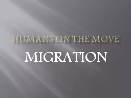 HUMANS ON THE MOVE