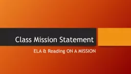 Class Mission Statement