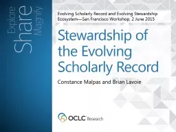 Evolving Scholarly Record