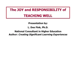 The JOY and RESPONSIBILITY of