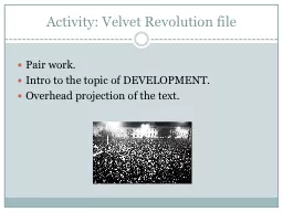 Activity: Velvet Revolution file