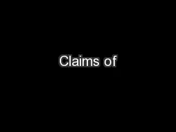 Claims of