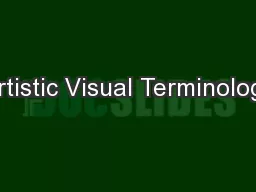 Artistic Visual Terminology