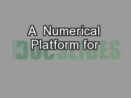 A  Numerical Platform for