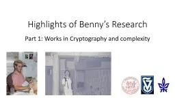 Highlights of Benny’s Research