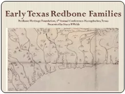 Early Texas Redbone Families