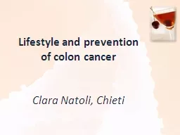 Lifestyle and prevention of colon cancer