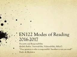 EN122 Modes of Reading 2016-2017
