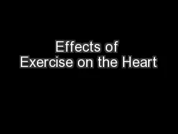 Effects of Exercise on the Heart