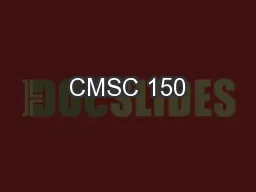 CMSC 150