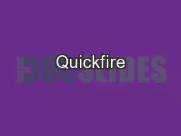 Quickfire