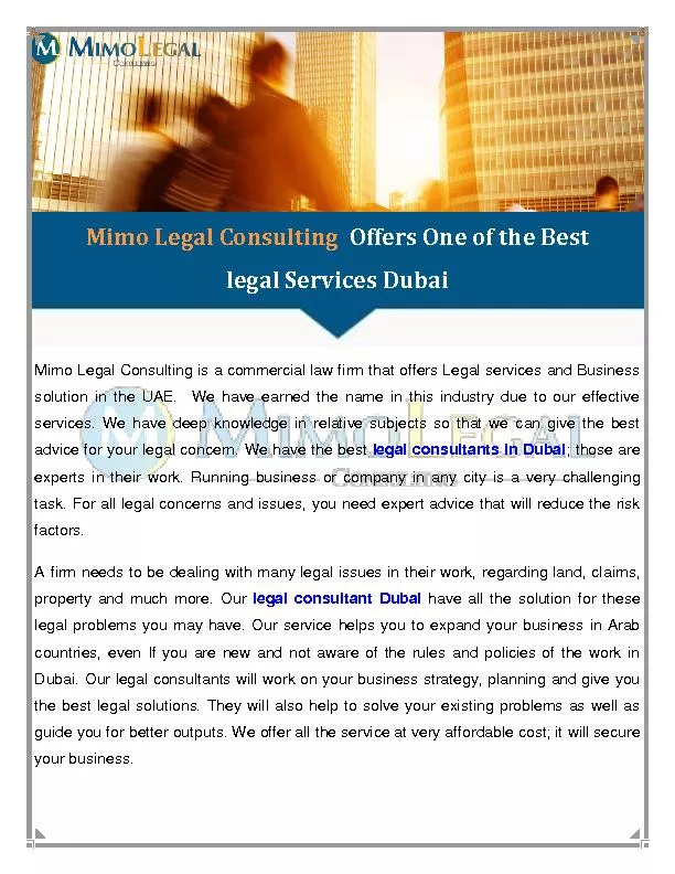 Legal Consultant Dubai