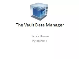 The Vault Data Manager