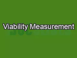 Viability Measurement