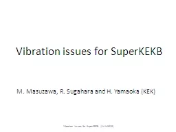Vibration issues for SuperKEKB