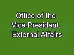 Office of the Vice-President, External Affairs