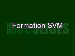 Formation SVM