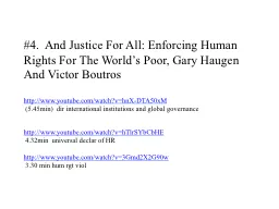 #4.  And Justice For All: Enforcing Human Rights For The Wo