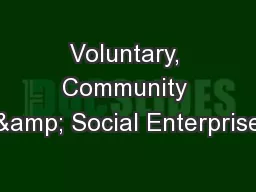 Voluntary, Community & Social Enterprise