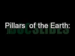 Pillars  of the Earth:
