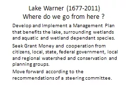 Lake Warner (1677-2011)