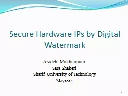 Secure Hardware IPs by Digital Watermark