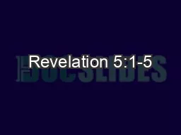 Revelation 5:1-5