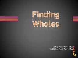 Finding Wholes