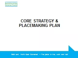 CORE STRATEGY & PLACEMAKING PLAN
