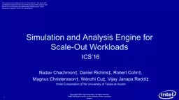 Simulation and Analysis Engine for Scale-Out Workloads