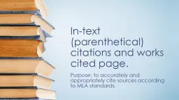 In-text (parenthetical) citations