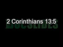 2 Corinthians 13:5