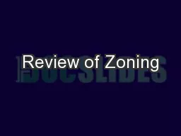 Review of Zoning