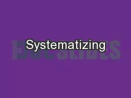 Systematizing